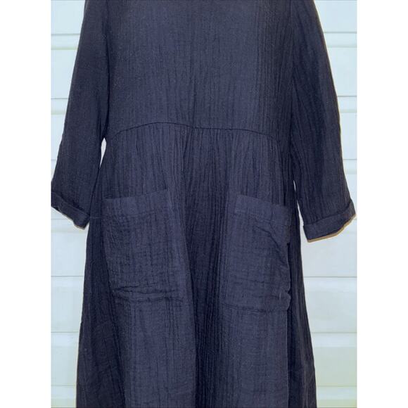 The White Company 100% Organic Cotton 3/4 Sleeve Shift Dress Size 14 - Picture 4 of 9